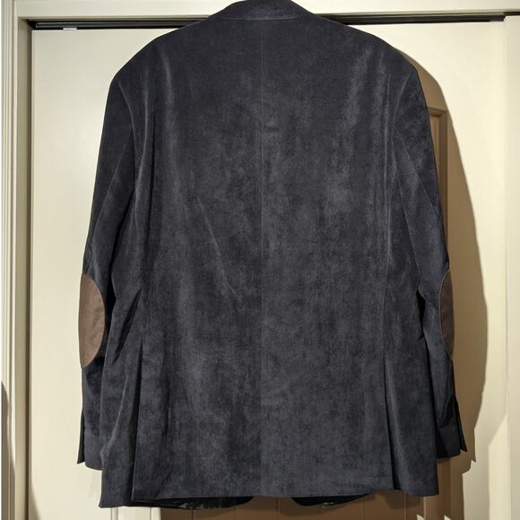 Chaps Slim Fit Black Corduroy Elbow Patch Sports Coat Mens Size 48R - Picture 2 of 13